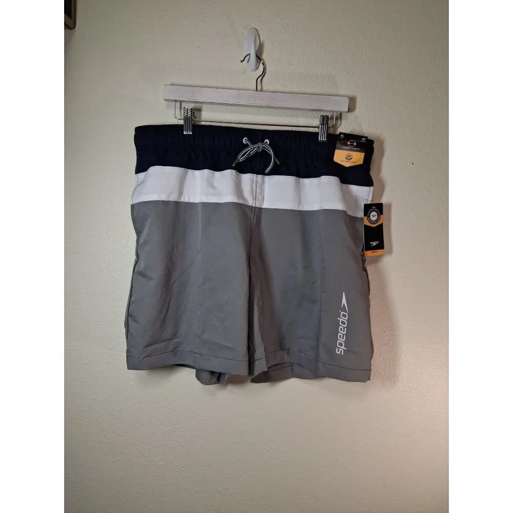 NWT Speedo Swimsuit Trunks Board Shorts Beach Summer Pool Men's Size XL
